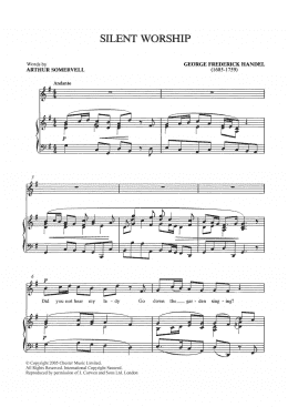 page one of Silent Worship (from Tolmeo HWV25) (Piano & Vocal)