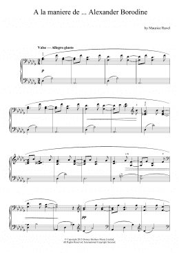 page one of A La Maniere De Borodine (Piano Solo)