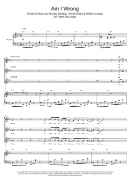 page one of Am I Wrong (arr. Mark De-Lisser) (SAT Choir)