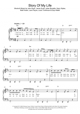 page one of Story Of My Life (Piano, Vocal & Guitar Chords)