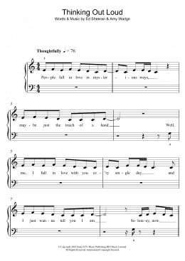 page one of Thinking Out Loud (Piano, Vocal & Guitar Chords)