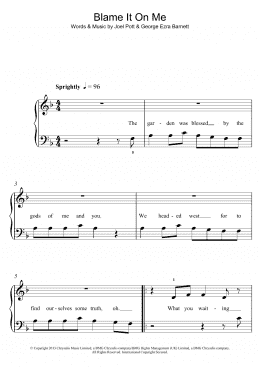 page one of Blame It On Me (Piano, Vocal & Guitar Chords)