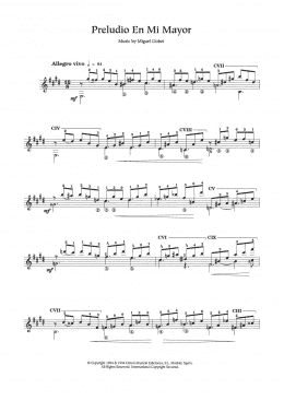 page one of Preludio En Mi Major (Easy Guitar)
