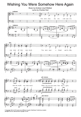 page one of Wishing You Were Somehow Here Again (from The Phantom Of The Opera) (Choir)