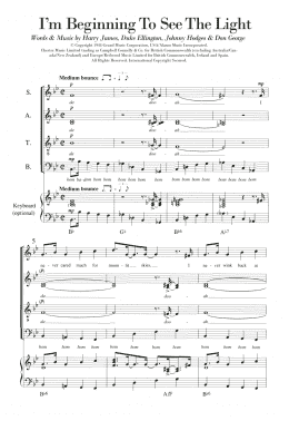 page one of I'm Beginning To See The Light (Choir)