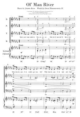 page one of Ol' Man River (SATB Choir)