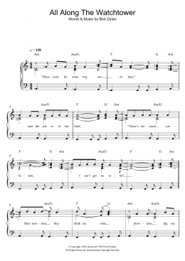 page one of All Along The Watchtower (Piano & Vocal)