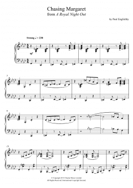 page one of Chasing Margaret (from 'A Royal Night Out') (Piano Solo)