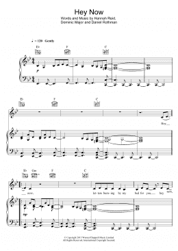 page one of Hey Now (Piano, Vocal & Guitar Chords (Right-Hand Melody))
