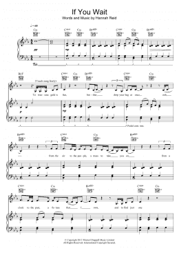 page one of If You Wait (Piano, Vocal & Guitar Chords (Right-Hand Melody))