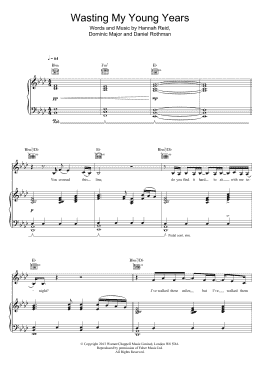 page one of Wasting My Young Years (Piano, Vocal & Guitar Chords (Right-Hand Melody))