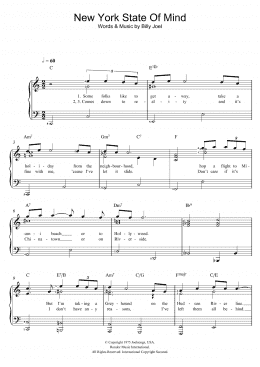 page one of New York State Of Mind (Easy Piano)