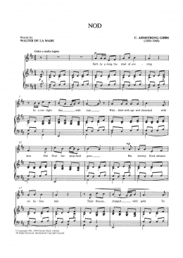 page one of Nod (Piano & Vocal)