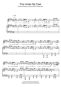 page one of Fire Under My Feet (Piano, Vocal & Guitar Chords)