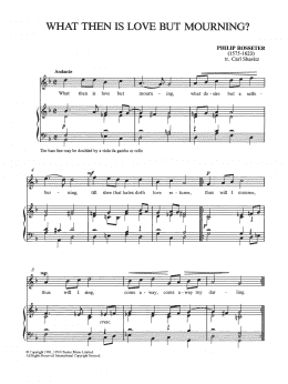 page one of What Then Is Love But Mourning? (Piano & Vocal)