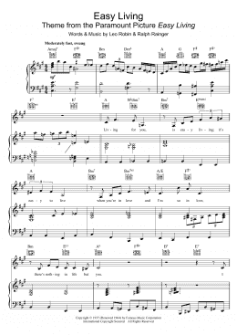 page one of Easy Living (Piano, Vocal & Guitar Chords)
