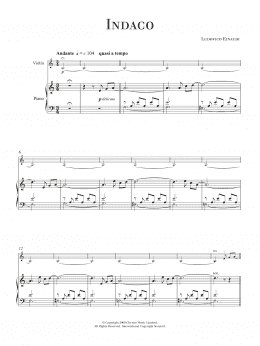 page one of Indaco (Violin Solo)
