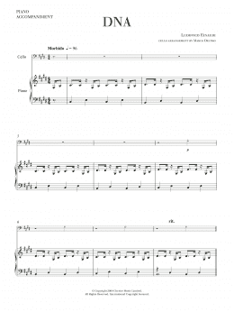 page one of DNA (Cello Solo)
