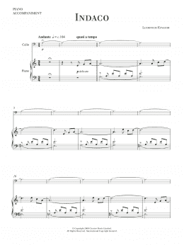 page one of Indaco (Cello Solo)