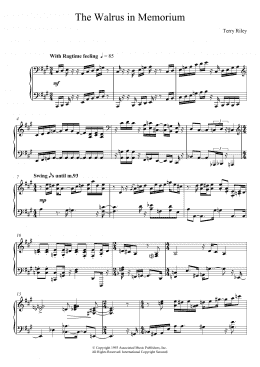 page one of The Walrus In Memoriam (Piano Solo)