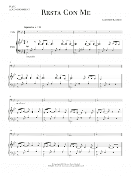 page one of Resta Con Me (Cello Solo)