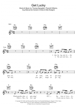 page one of Get Lucky (featuring Pharrell Williams) (Lead Sheet / Fake Book)