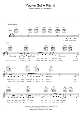 page one of You've Got A Friend (Lead Sheet / Fake Book)