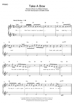 page one of Take A Bow (Piano Duet)
