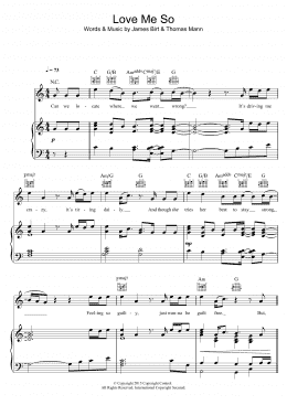 page one of Love Me So (Piano, Vocal & Guitar Chords)