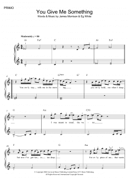 page one of You Give Me Something (Piano Duet)