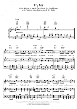 page one of Try Me (featuring Jenifer Lopez) (Piano, Vocal & Guitar Chords)