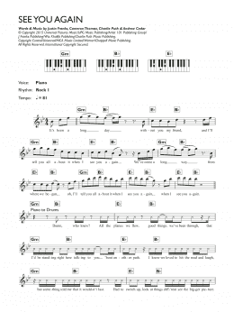 page one of See You Again (featuring Charlie Puth) (Keyboard (Abridged))