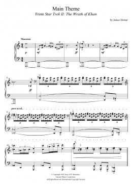 page one of Star Trek II: The Wrath Of Khan (Piano Solo)