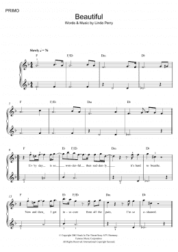 page one of Beautiful (Piano Solo)