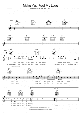 page one of Make You Feel My Love (Lead Sheet / Fake Book)