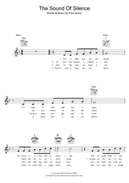 page one of The Sound Of Silence (Lead Sheet / Fake Book)