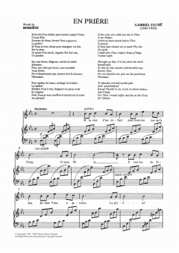 page one of En Priere (Piano & Vocal)