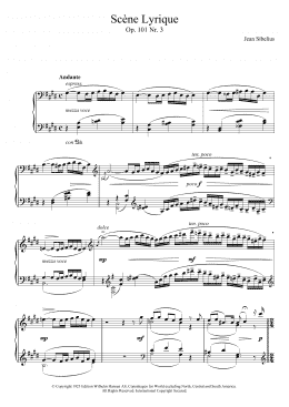 page one of 5 Morceaux Romantiques, Op.101 - III. Scene Lyrique (Piano Solo)