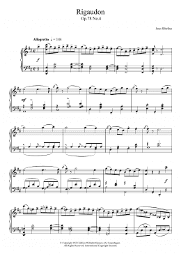 page one of Rigaudon, Op.78 No.4 (Piano Solo)