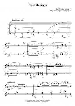 page one of Danse Elegiaque (From Scaramouche, Op.71) (Piano Solo)
