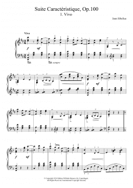 page one of Suite Caracteristique, Op.100 - I. Vivo (Piano Solo)