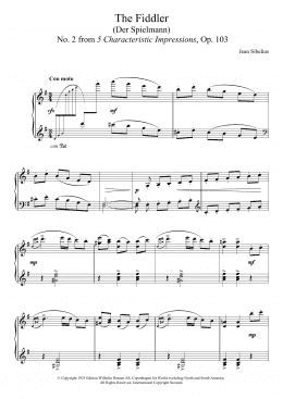 page one of The Fiddler (From 5 Characteristic Impressions, Op.103) (Piano Solo)