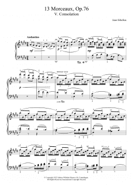 page one of 13 Morceaux, Op.76 - V. Consolation (Piano Solo)
