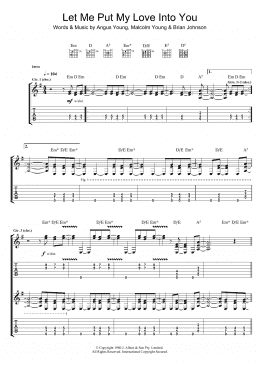 page one of Let Me Put My Love Into You (Guitar Tab)