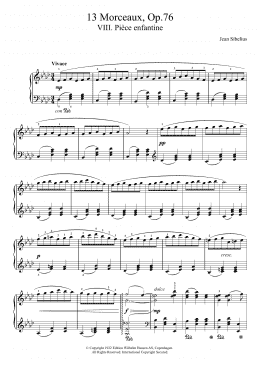 page one of 13 Morceaux, Op.76 - VIII. Piece Enfantine (Piano Solo)