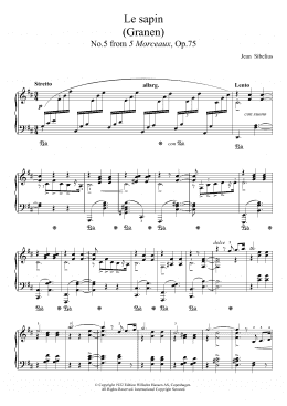 page one of 5 Morceaux, Op.75 - V. Le Sapin (Piano Solo)