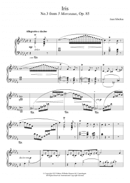 page one of 5 Morceaux, Op.85 - III. Iris (Piano Solo)