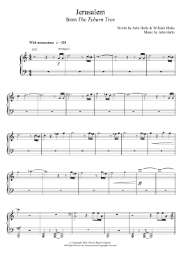 page one of Jerusalem (Piano, Vocal & Guitar Chords)