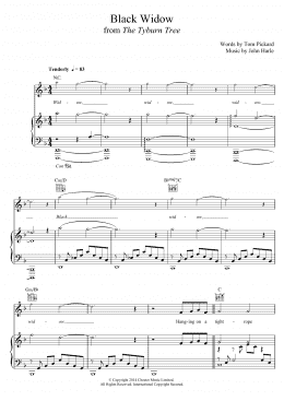page one of Black Widow (Piano, Vocal & Guitar Chords)