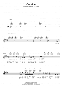 page one of Cocaine (Lead Sheet / Fake Book)